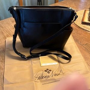 Black leather crossbody